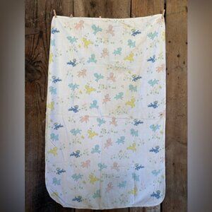 Vintage Lamb Print Baby Blanket